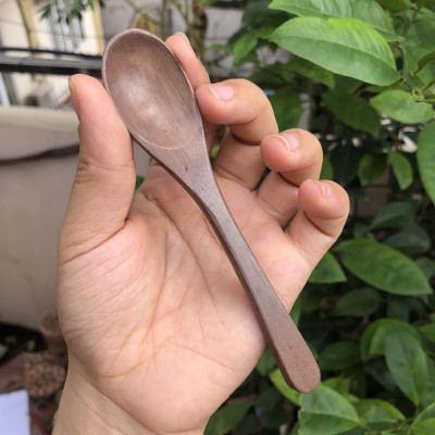 Thìa cafe mini gỗ Óc Chó nhập khẩu Mỹ, thìa xuất Nhật (CTH522) Dùng múc giá vị , decor trang trí, chụp ảnh