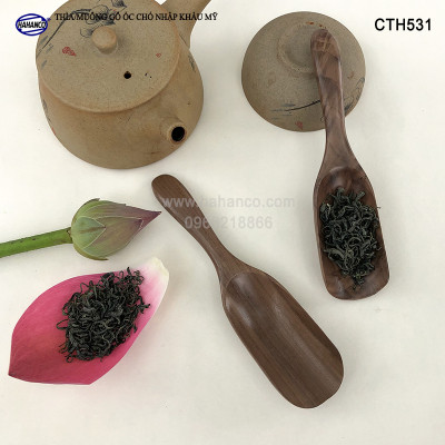 Thìa/Muỗng xúc trà gỗ Óc Chó (15cm) CTH531 - Dùng xúc cafe, xúc gia vị, ăn uống sạch, decor trang trí