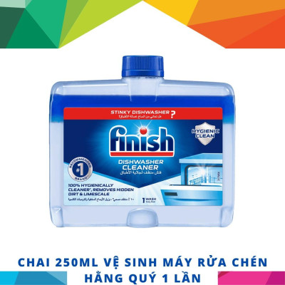 [HCM Hỏa Tốc] Chai 250ml dung dịch vệ sinh sạch sâu cặn bẩn máy rửa chén Finish (EU-Đức) – (Khuyên dùng 3 tháng 1 lần).