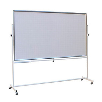 Bảng di động 2 mặt trắng viết bút lông Poly có kẻ ô ly Bavico-1,2x2,4m