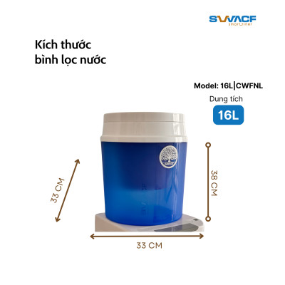 Bình lọc nước uống trực tiếp SWACF 16L | CWFNL Nano bạc, lõi lọc 7L, tốc độ lọc 2 - 4 lít/giờ, giữ khoáng thiết yếu - Công nghệ Mỹ