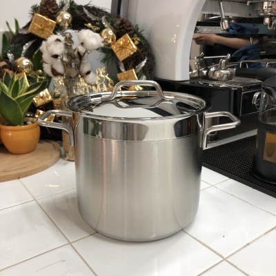 Nồi Inox 304 Đáy 3 Lớp Cao Cấp Hiệu Berndorf Sandrik - High Casserole With Lid