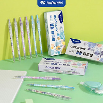 Combo 5/10/20 Bút gel Quick Dry Thiên Long GEL-045