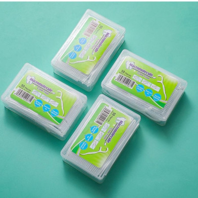 Phụ kiện nhà bếp phòng ăn - Combo  hộp 50 cây tăm chỉ nha khoa ,an toàn dễ sử dụng