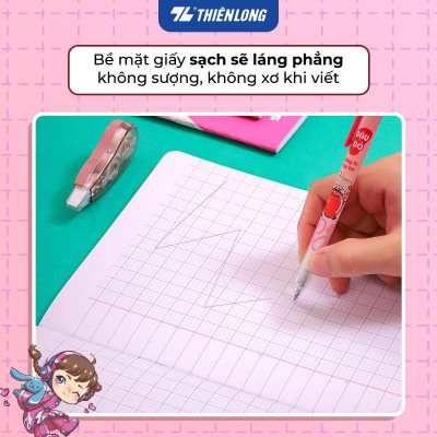 Tập học sinh chống lem 48 trang 4 ô ly vuông 2.5mm 120gsm Thiên Long NB-119/AK - Phiên bản Akooland - Mẫu ngẫu nhiên