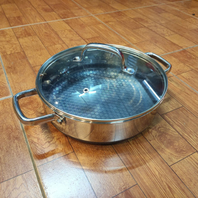 Nồi Inox 304 đúc liền khối Vincent chống dính Blackcube 2 mặt 24cm