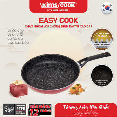 [HÀNG CHÍNH HÃNG GIÁ TỐT] Chảo EASYCOOK KimsCook - Chống Dính Vân Đá - Hợp Kim Nhôm