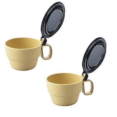 Combo 02 Cốc súp uống nước có nắp Inomata - Nội địa Nhật Bản