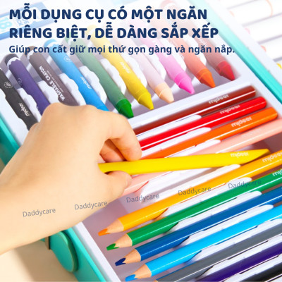 Bút màu Mideer Portable Art Gift Box 6 in 1, hộp bút màu cao cấp 37 chi tiết