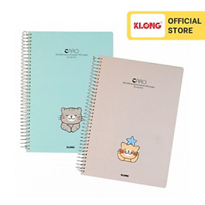 Sổ Caro (6x6)mm lò xo đơn KLONG A4 300 trang 100/76; MS: 591