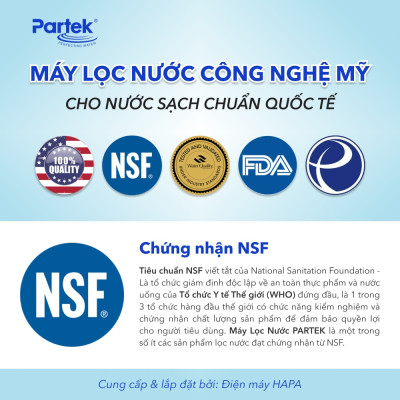 Lõi Lọc Nước PARTEK P1005-PP Cao Cấp 10 inch Lõi Sợi Bông Nén PP PreTreatment PARAGON Lõi Lọc Số 1 - Hàng Chính Hãng