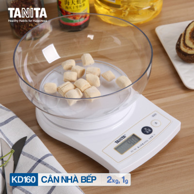 Cân điện tử nhà bếp TANITA KD160 (2kg) (Chính hãng Nhật Bản), Cân bếp 1kg, Cân nhà bếp 2kg, Cân thực phẩm 2kg, Cân thức ăn 2kg, Cân Nhật, Cân trọng lượng, Cân chính hãng, Cân thực phẩm, Cân thức ăn, Cân tiểu ly điện tử, Cân chính xác, Cân làm bánh