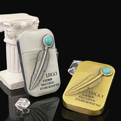 Vỏ Hột Quẹt Bật Lửa Xăng Đá HG05-BL Họa Tiết Cây Bút Lông Độc Lạ - Nhiều màu