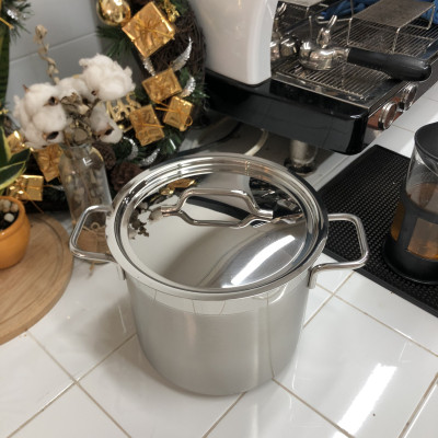 Nồi Inox 304 Đáy 3 Lớp Cao Cấp Hiệu Berndorf Sandrik - High Casserole With Lid