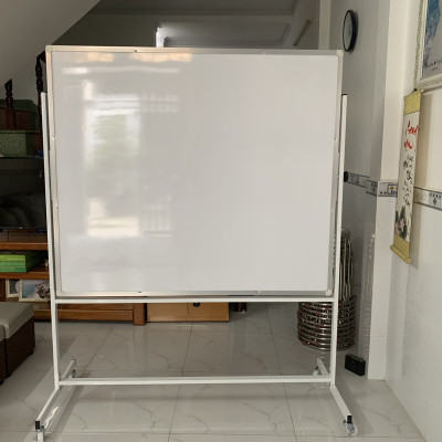 Bảng di động 2 mặt trắng viết bút lông Poly có kẻ ô ly Bavico-1,2x1,6m