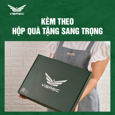 Thớt gỗ óc chó Vibasic kích thước 40x30x3.8cm, thái băm chặt đa năng, kèm hộp quà tặng cao cấp - Hàng chính hãng Bộ Quốc Phòng