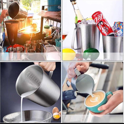 Ca định lượng có vạch CNC dõ nét Inox sus 304 cao cấp ( Ca đong nhiều size )