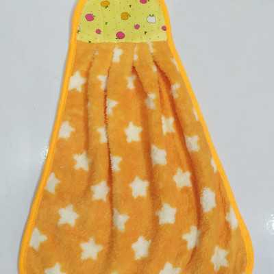 Bộ 5 khăn lau tay nhà bếp siêu thấm có móc treo in hình đẹp (Giao nhiều màu)