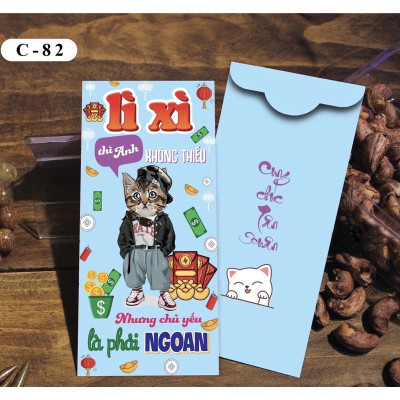 Com bo 10 xấp 100 bao xì xì Tết  truyền thống đa dạng nhiều màu , nhiều mẫu dễ thương và cute 
