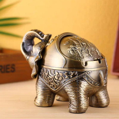 gạt tàn chú voi đứng bằng đồng ( tặng sét 4 cọ vệ sinh vòi ám nội địa nhật )