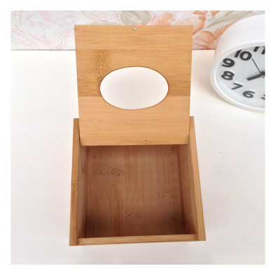 Hộp đựng giấy ăn bằng gỗ tre trúc tự nhiên kiểu mới dễ sử dụng