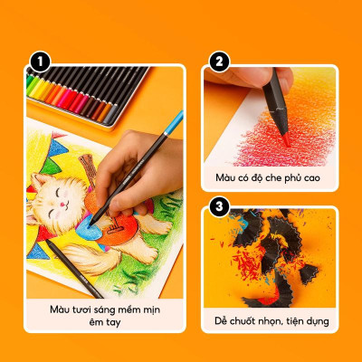 Hộp 12 Bút Chì Gỗ Đen Black Wood Colored Pencils - Colokit CPC-C029