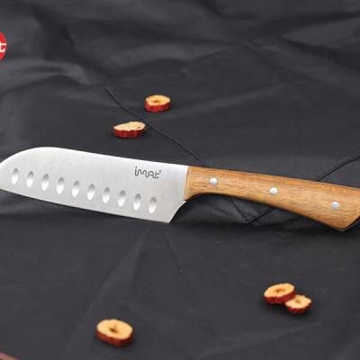 Dao Santoku nhỏ 5" iMat cán gỗ