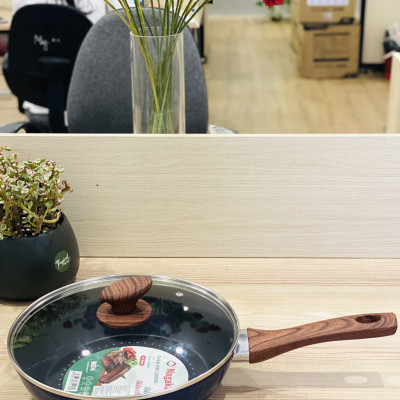 Chảo Sâu Lòng NAG2653 Đáy Từ 5 Lớp Chống Dính Vung Kính Siêu Bền Nagakawa (26cm) - Dùng Trên Mọi Loại Bếp - Hàng Chính Hãng