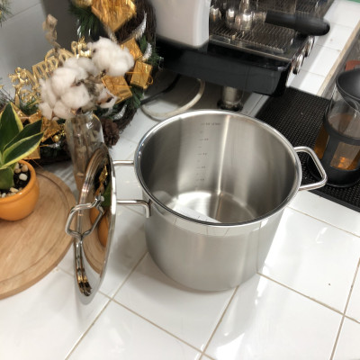 Nồi Inox 304 Đáy 3 Lớp Cao Cấp Hiệu Berndorf Sandrik - High Casserole With Lid