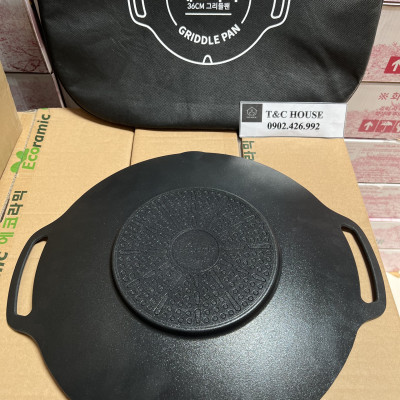 Chảo Đá Nướng Chống Dính Đáy Từ Cao Cấp Ecoramic Size 32x29cm Size 36cm