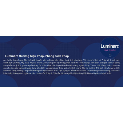 Đĩa Thủy Tinh Luminarc Diwali Harena 19cm cường lực, chịu nhiệt - 1 đĩa - N5414