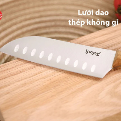 Dao Santoku nhỏ 5" iMat cán gỗ