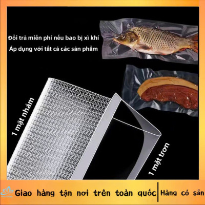 { Loại Dày} Combo 100 Túi Hút Chân Không Thực Phẩm Phù Hợp Với Tất Cả Các Dòng Máy Hút Chân Không , Túi Hút Chân Không Một Mặt Nhám Siêu Dai , Chất Liệu An Toàn - Hàng Chính Hãng