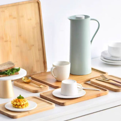 Khay gỗ tre tự nhiên chữ nhật nhiều cỡ size