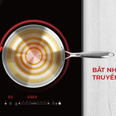 Chảo Xào Sâu Lòng 3 Lớp inox 304 Liền Đáy ELMICH TRI-MAX (EL-3796/26cm, EL-3845/24cm - Dùng Được Trên Mọi Loại Bếp) - Hàng Chính Hãng