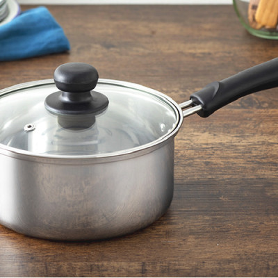 Nồi inox cao cấp không gỉ Tsubame, nắp bằng thủy tinh trong suốt, chịu lực tốt-nội địa Nhật Bản