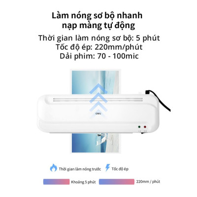 Máy ép nhựa dẻo màng plastic chính hãng Deli E2132