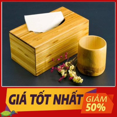 Hộp đựng giấy ăn gỗ tre tự nhiên - Hộp đựng giấy bằng tre chữ nhật