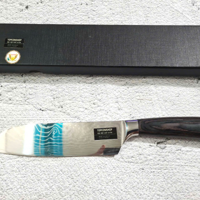 DAO - DAO BẾP NHẬT BẢN SANTOKU THÉP DAMASCUS MÃ A2 DT116 nt topcomshop vn