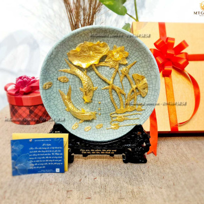 Đĩa Ngọc Dát Vàng