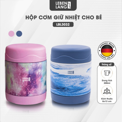 Hộp cơm giữ nhiệt cho bé Lebenlang LBL3032, cà men chất liệu inox304, dung tích 300ml, thiết kế nhỏ gọn - hàng chính hãng