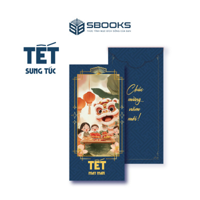 Combo 5 Cái Bao Lì Xì Thiết Kế Họa Tiết Hình Lân 2025 Giấy Cứng C150 Siêu Dày Dặn - SBOOKS