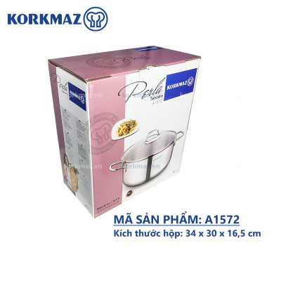 Nồi inox 18/10 Korkmaz Perla 8.5 lít - 28x14 cm