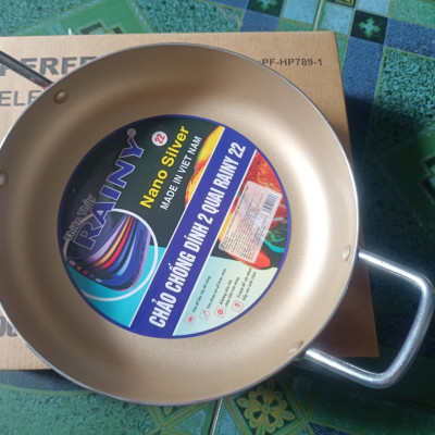 Chảo Chống Dính 2 Quai Rainy 22 cm - Hàng Chính Hãng