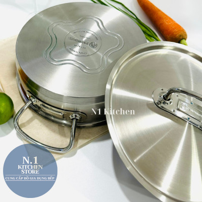 Nồi inox cao cấp Korkmaz Proline 4.5 lít thân thấp - A1170 - Hàng Chính Hãng