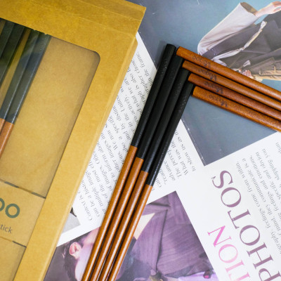 Bộ Đũa Ăn Cao Cấp Gỗ Nhãn Tự Nhiên [Nhiều Màu] - VAGOO - Làm Thủ Công Chống Thấm, Chống Ẩm Mốc, An Toàn Cho Sức Khoẻ