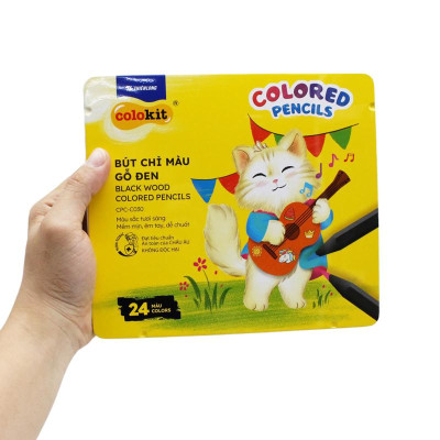 Hộp 24 Bút Chì Gỗ Đen Black Wood Colored Pencils - Colokit CPC-C030