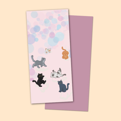 [1 Cái Ngẫu Nhiên] Bookmark Kẹp Sách, Dấu Trang Họa Tiết Hình Mèo Dễ Thương - SBOOKS