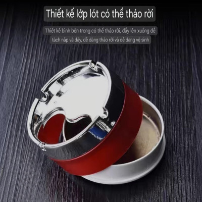 Gạt tàn nắp xoay - gạt tàn xoay chắn bụi dễ sử dụng