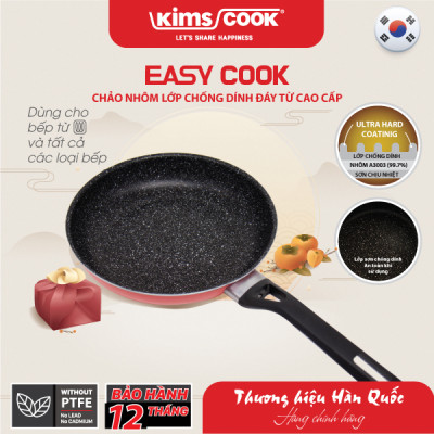 [HÀNG CHÍNH HÃNG GIÁ TỐT] Chảo EASYCOOK KimsCook - Chống Dính Vân Đá - Hợp Kim Nhôm